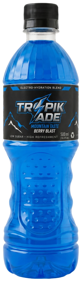 Tropikade Blueberry Blast 600 mL electrolyte hydration bottle